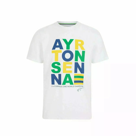 Camiseta Grafica Ayrton Senna - Blanca