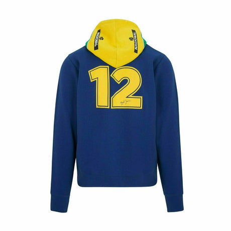 Hoodie Fanwear Ayrton Senna # 12 - Azul Marino