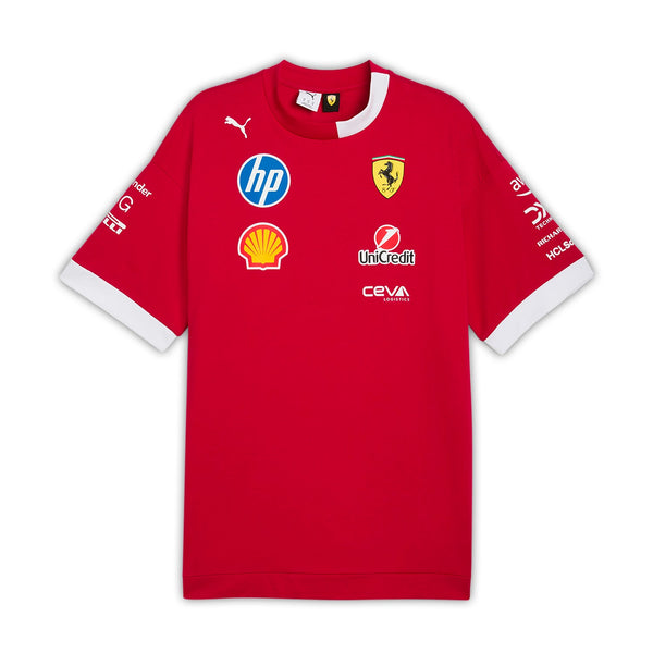 Camiseta Ferrari Oversized Equipo 2025 - Roja