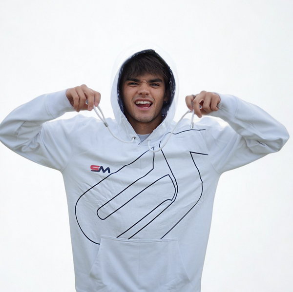Hoodie Sebastian Montoya #9 Piloto Formula 2 - Blanco