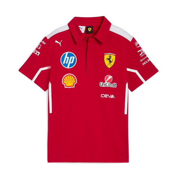 Camiseta Polo Ferrari Equipo 2025 - Roja